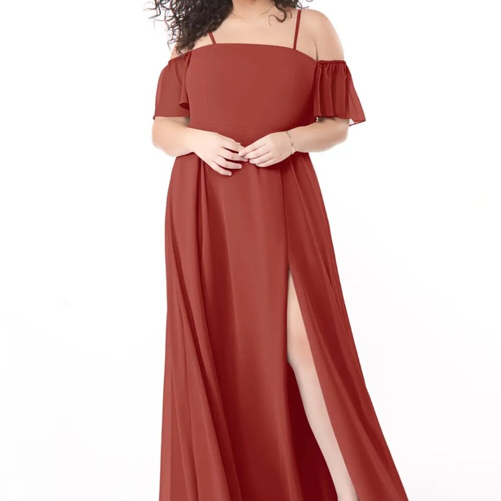 Azazie Agretta Terracotta Bridesmaid Dress